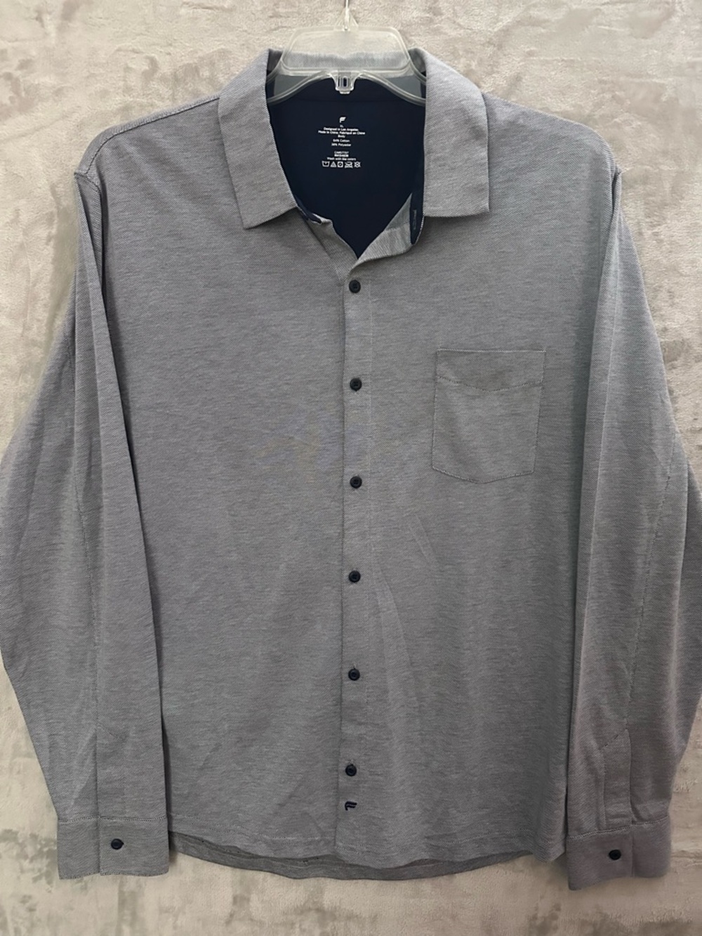 Forey Shirt XL Men's‎ Long-Sleeve Casual Button-Down Shirt — Gray